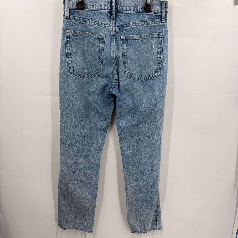 Gap Jeans Womens 0/25 High Rise Cheeky Straight Leg Medium Light Wash Jeans - Picture 6 of 8